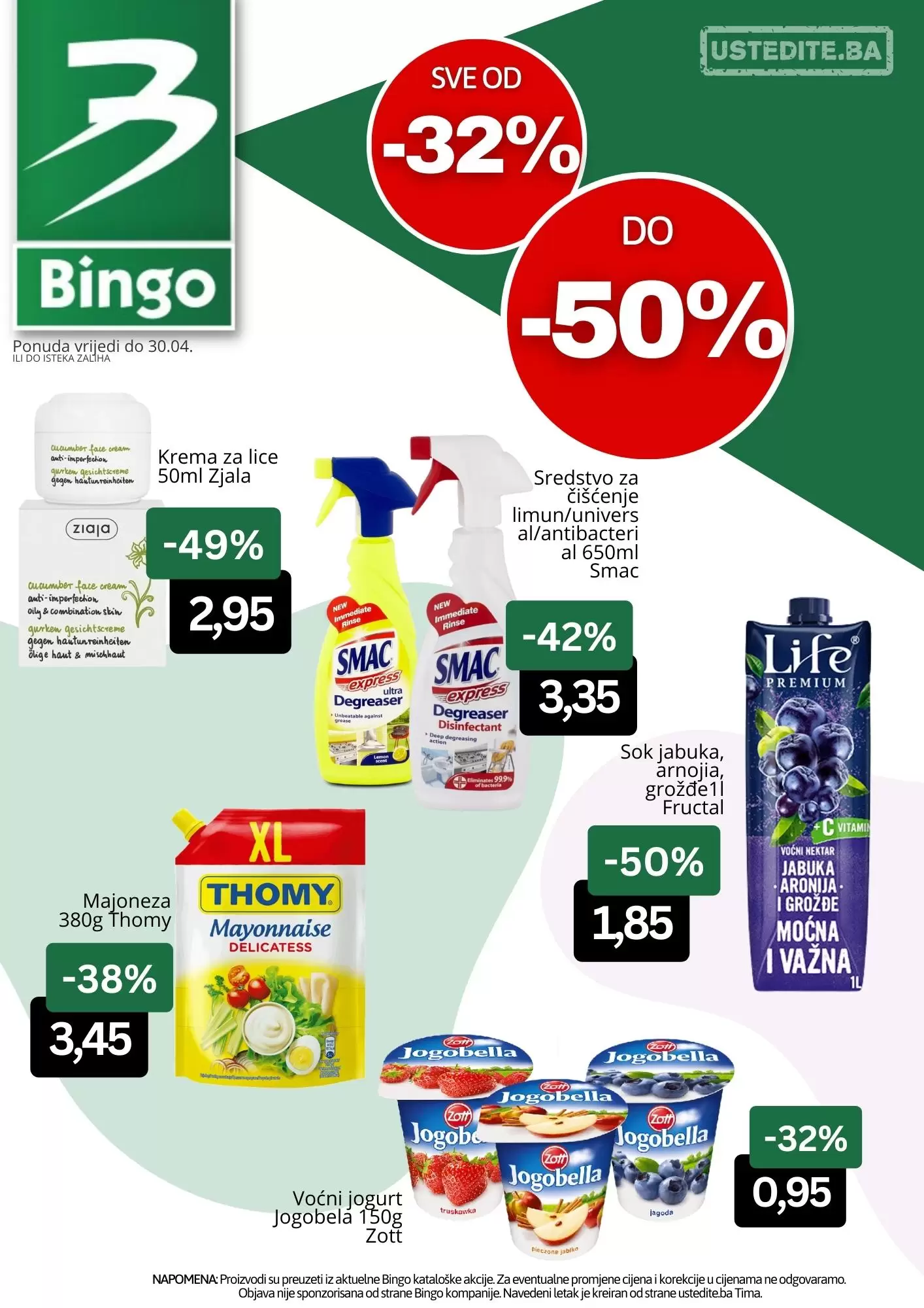 Bingo SAMO NAJVEĆA SNIŽENJE ~ akcija do 30.4.2023.