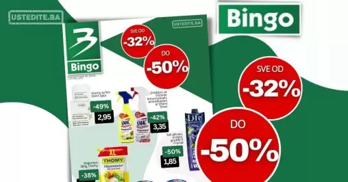 Bingo SAMO NAJVEĆA SNIŽENJE ~ akcija do 30.4.2023.