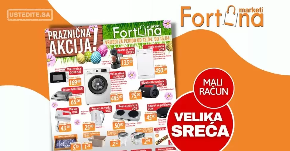 Fortuna PRAZNIČNA AKCIJA 12-15.4.2023.