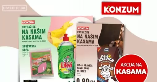 Konzum AKCIJA NA KASAMA 27-30.4.2023.