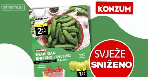 Konzum akcija Svježa ponuda 3-5.4.2023.