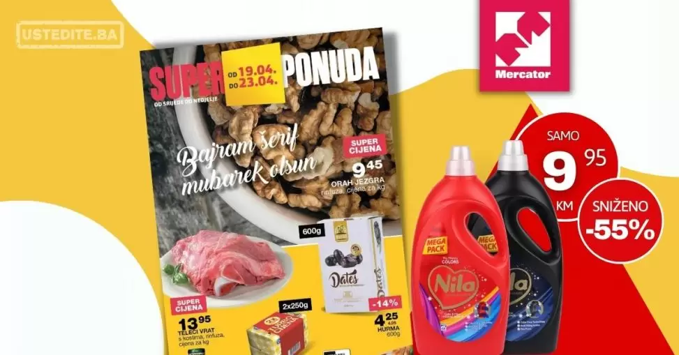 Mercator vikend akcija SNIŽENJE do 55% ~ 19-23.4.2023.