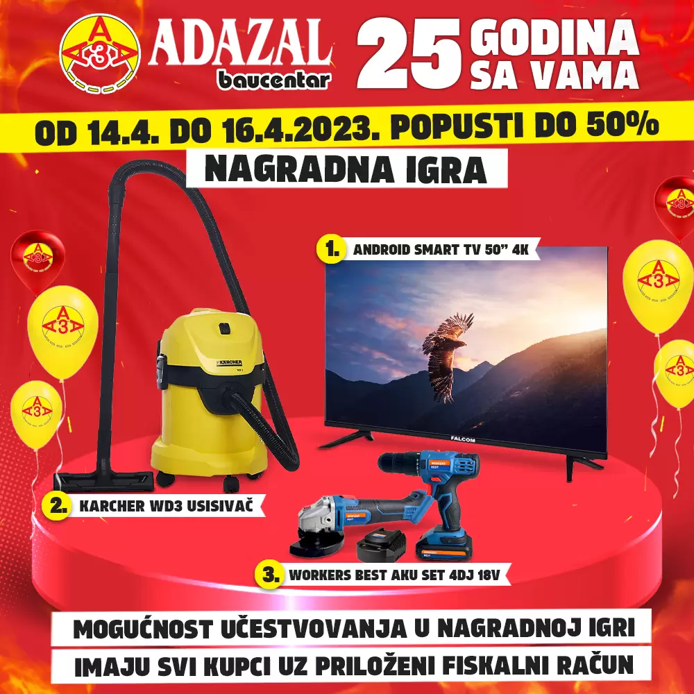 ADALAZ SLAVI ROĐENDAN ⇢ POPUSTI do 50%