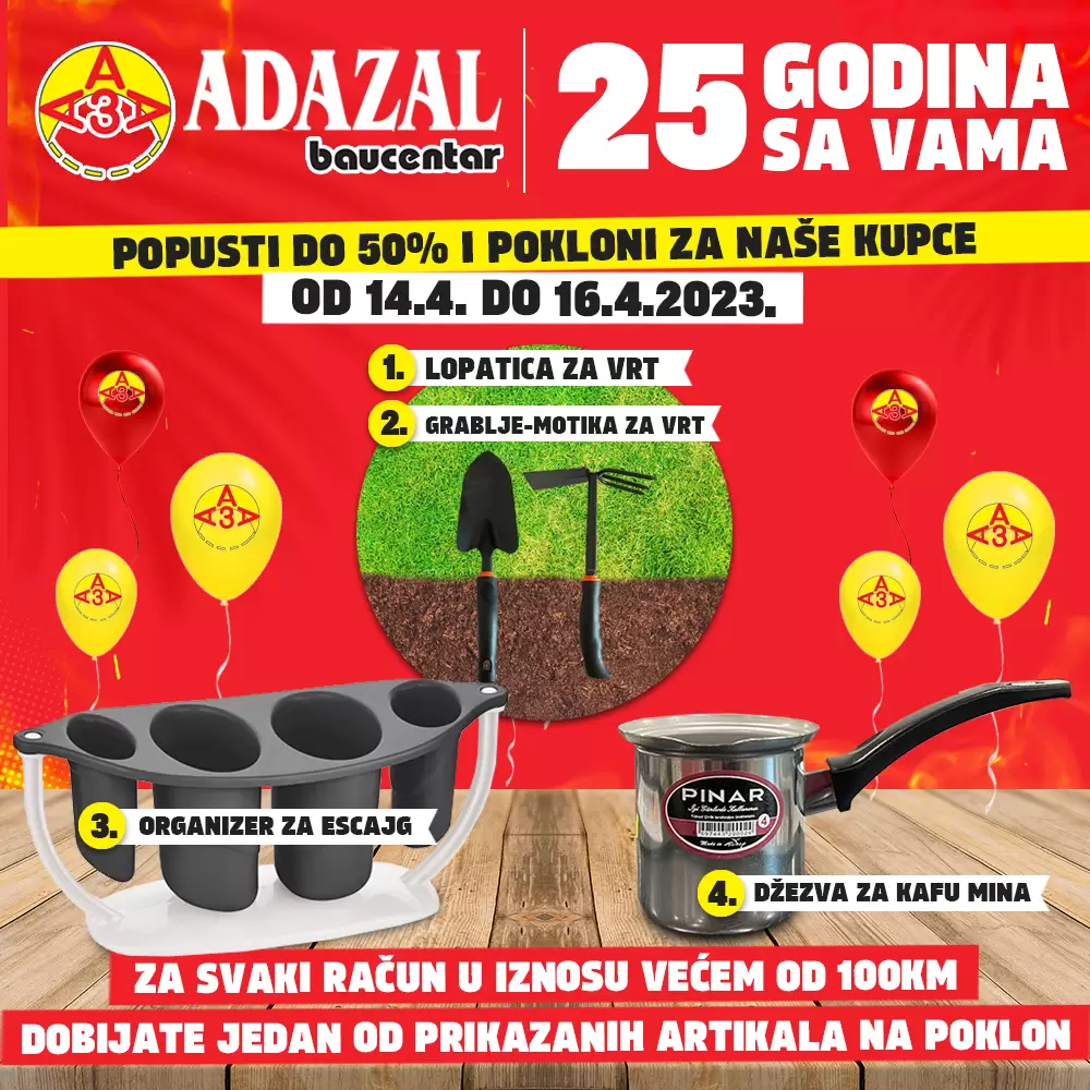 ADALAZ SLAVI ROĐENDAN ⇢ POPUSTI do 50%