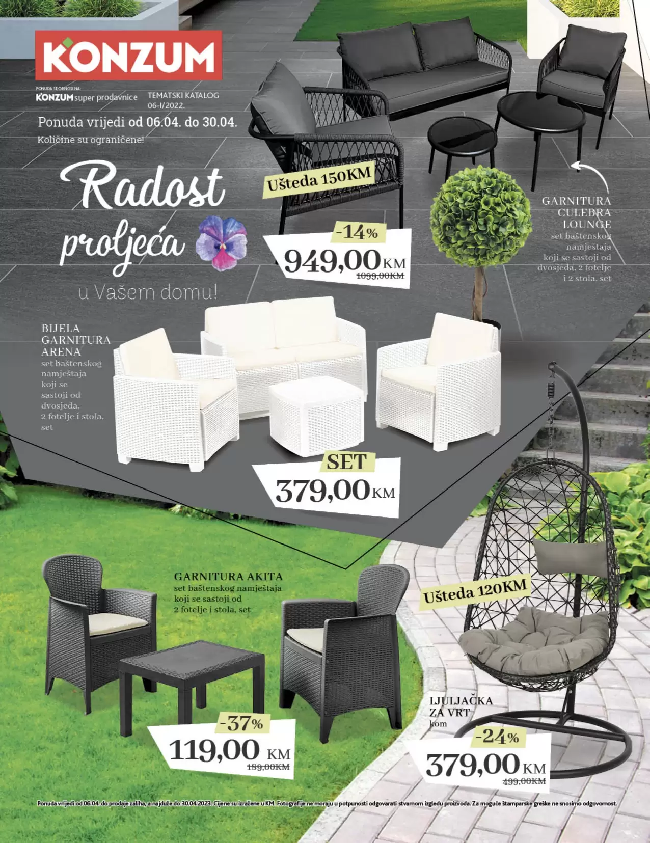 Konzum katalog RADOST PROLJEĆA U VAŠEM DOMU 06.4-30.4.2023.