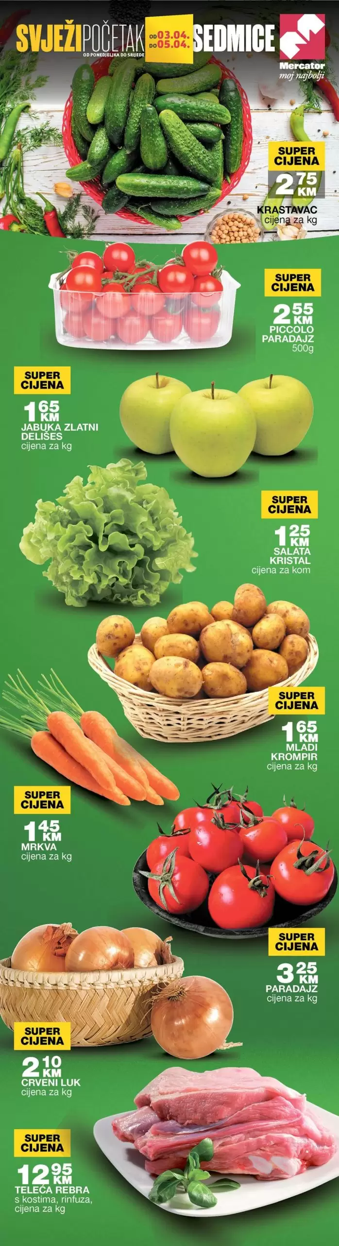 Mercator akcija SVJEŽA PONUDA 3-5.4.2023. 
