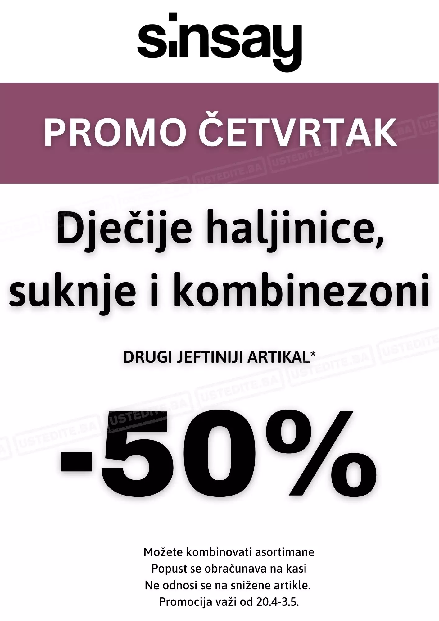 Sinsay BiH SNIŽENJE 50%