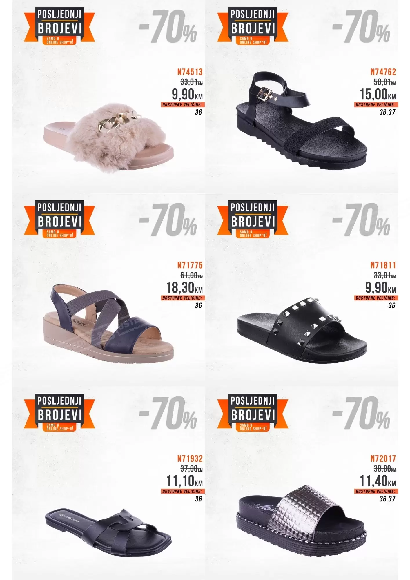 Obuća Metro SNIŽENJE do 70% ⇢ POSLJEDNJI BROJEVI