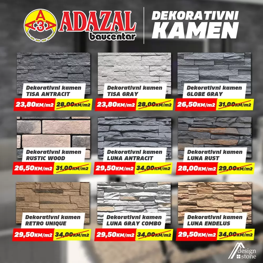 U toku je akcija na kompletan asortiman dekorativnog kamena!