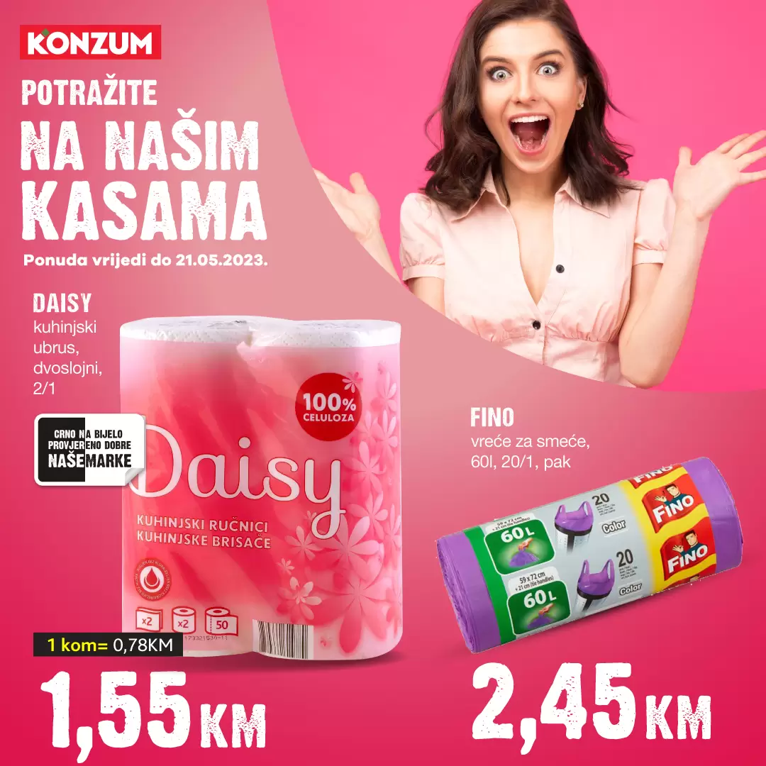 Konzum AKCIJA NA KASAMA do 21.5.2023.