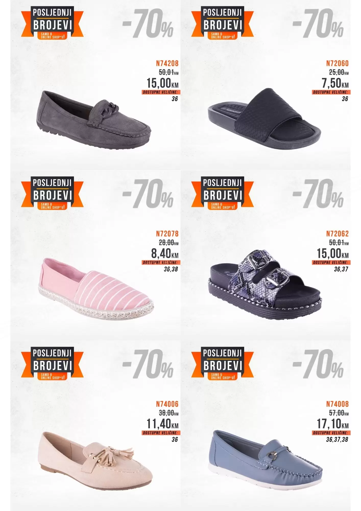 Obuća Metro SNIŽENJE do 70% ⇢ POSLJEDNJI BROJEVI