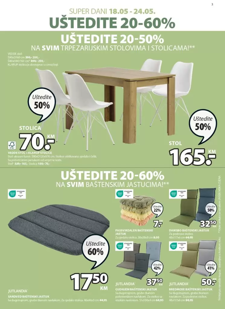 Jysk katalog SNIŽENJE DO 60% akcija 18-31.5.2023.