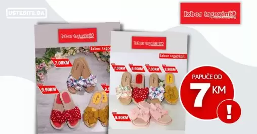 Izbor trgovine PAPUČE već od 7 KM