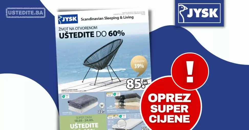 Jysk katalog SNIŽENJE DO 60% akcija 18-31.5.2023.