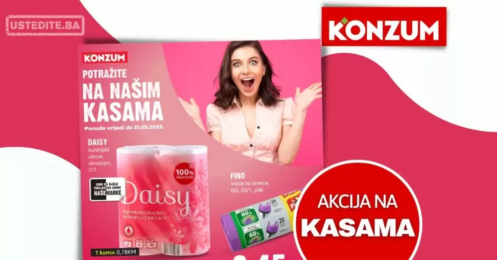 Konzum AKCIJA NA KASAMA do 21.5.2023.