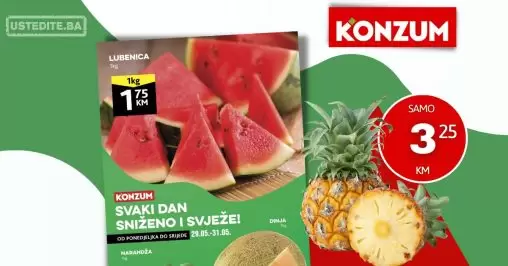Konzum akcija SVJEŽA PONUDA 29-31.5.2023.