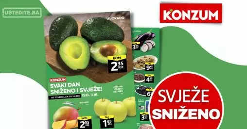 Konzum akcija SVJEŽA PONUDA 15-17.5.2023.
