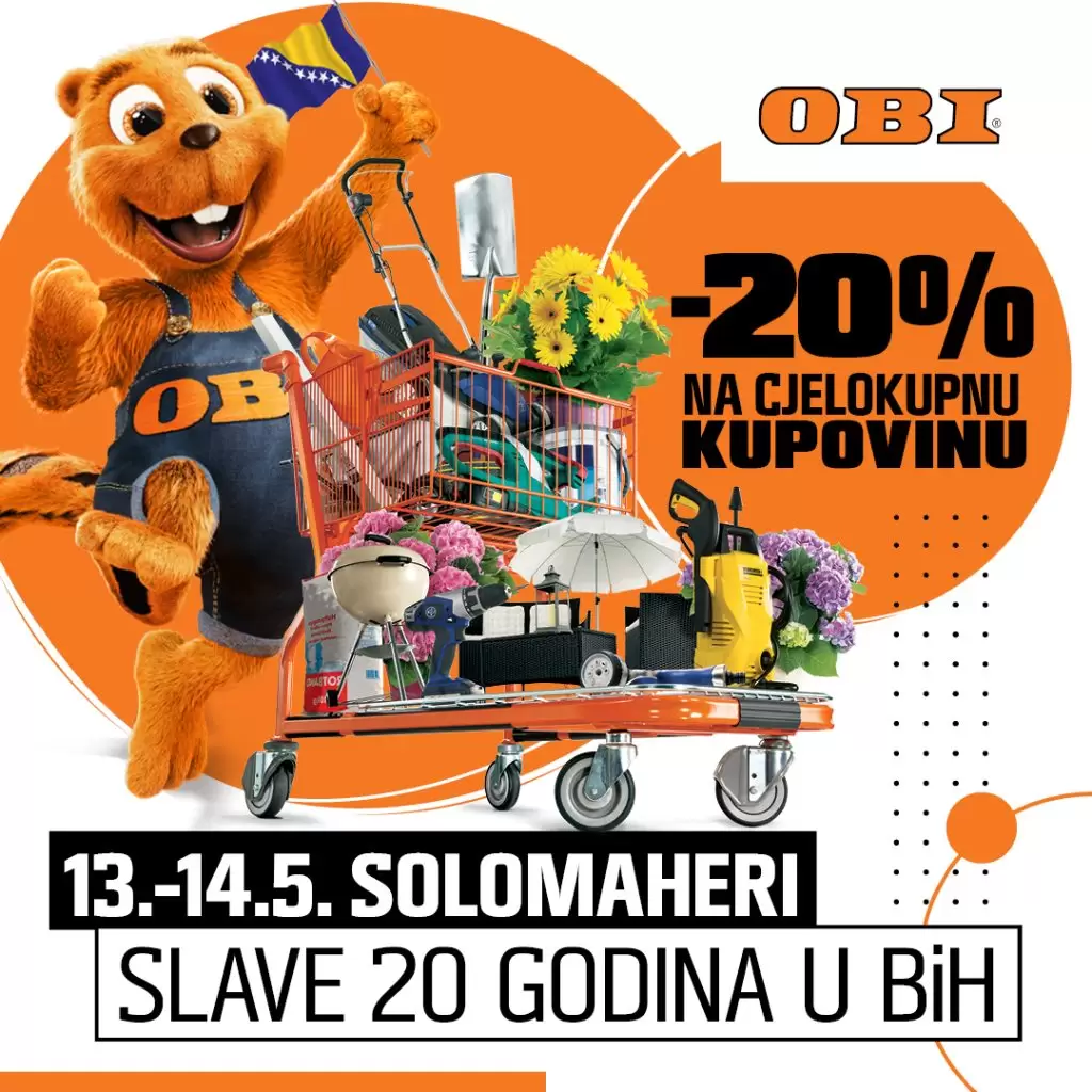 OBI 20% popusta za 20 godina