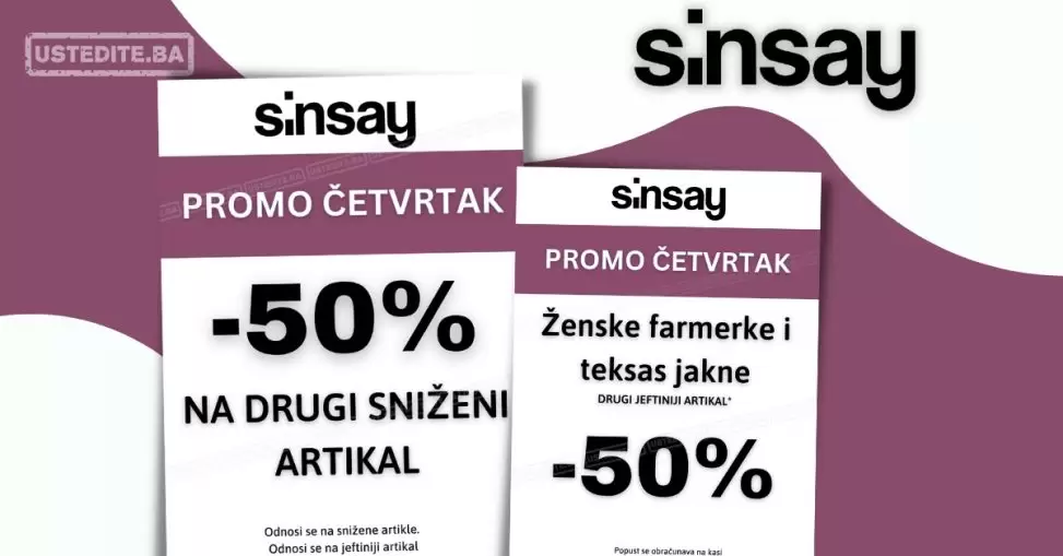 Sinsay BiH PROMO ČETVRTAK ⇢ SUPER SNIŽENJE