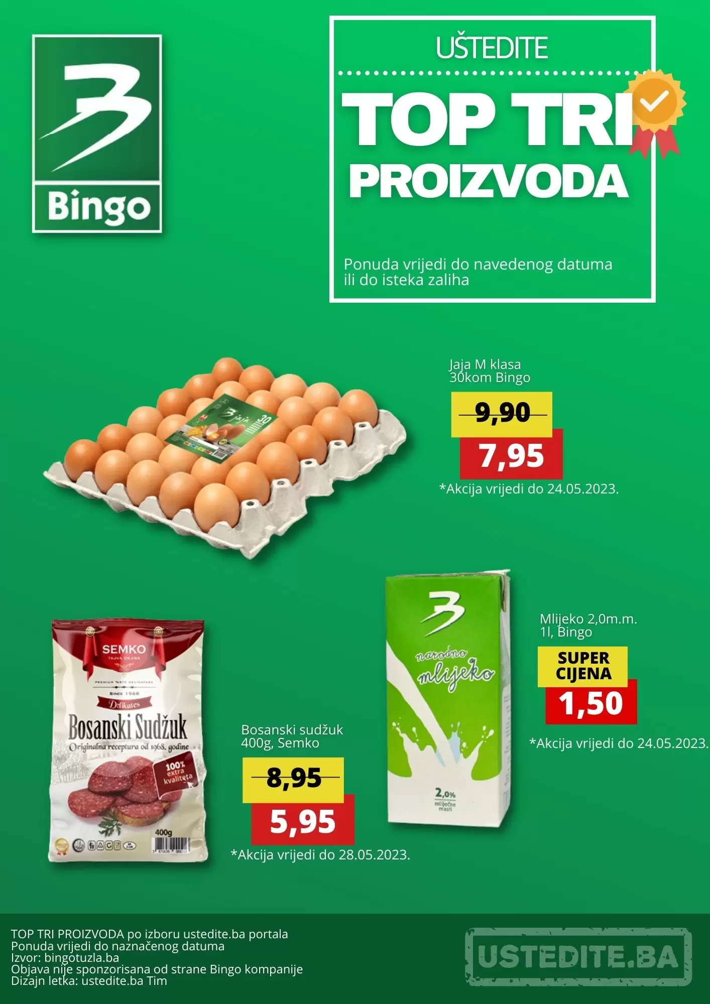 Bingo TOP TRI PROIZVODA - AKCIJA do 24.5.2023.