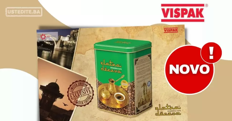 Zlatna džezva Limenka NOVO iz Vispaka!