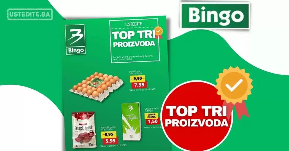 Bingo TOP TRI PROIZVODA - AKCIJA do 24.5.2023.