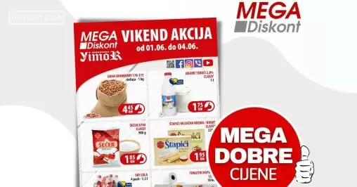 Mega Diskont vikend akcija 1-4.6.2023.