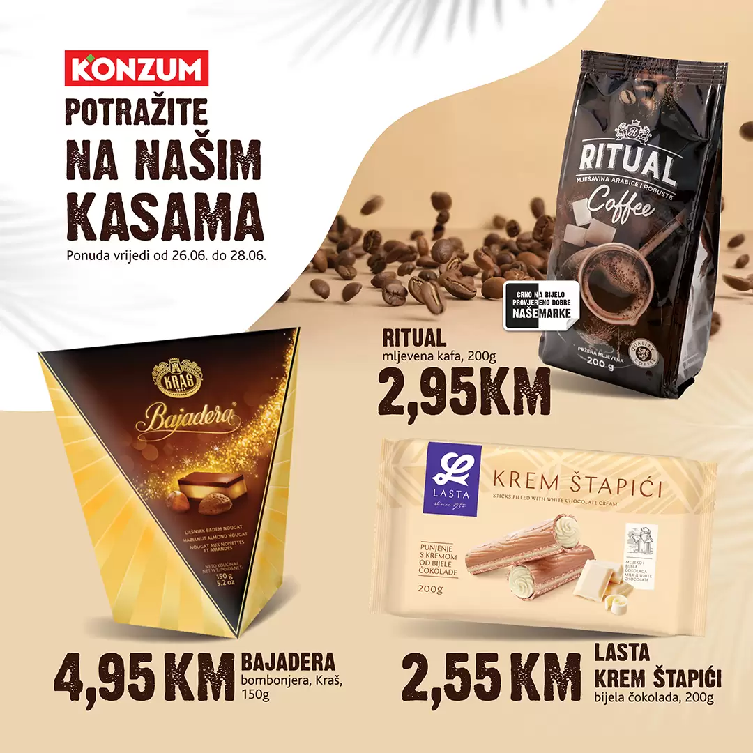 Konzum AKCIJA NA KASAMA 26-28.6.2023.