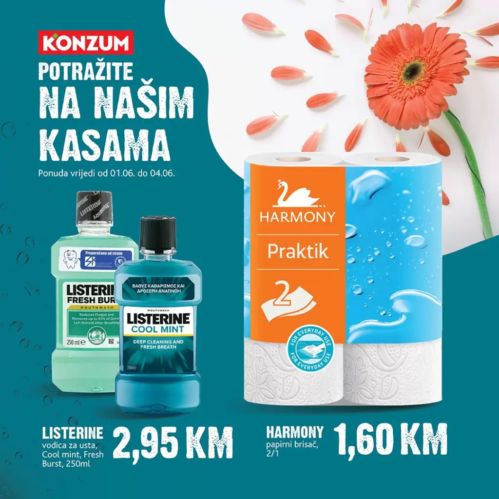 Konzum AKCIJA NA KASAMA 1-4.6.2023.