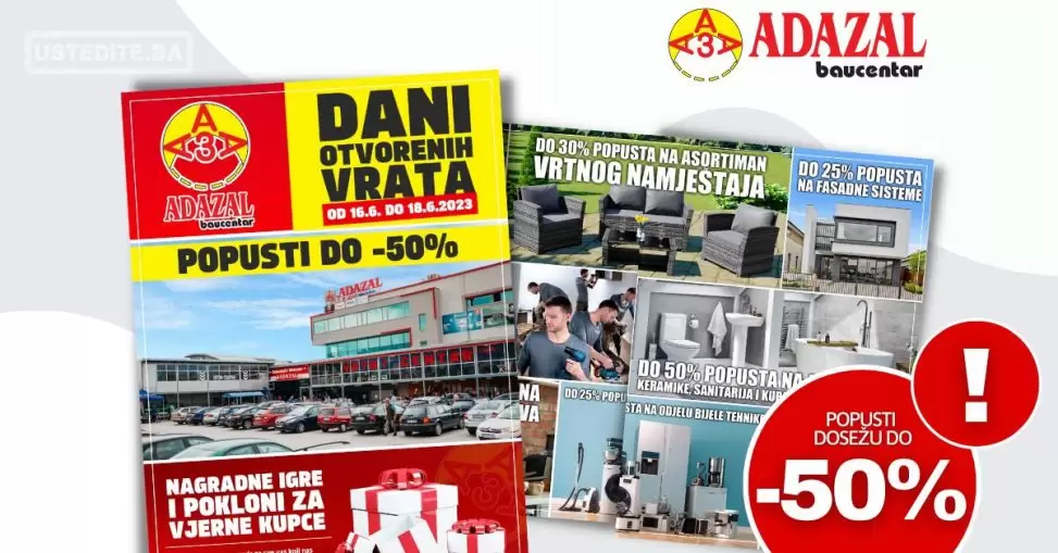 Adazal ⇢Dani otvorenih vrata ⇢SNIŽENJE do 50%