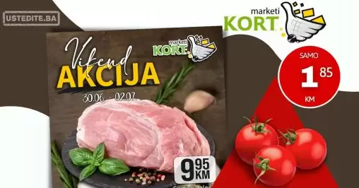 Kort vikend akcija 30.6-2.7.2023.