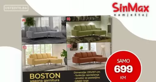 Sinmax EKSKLUZIVNO Boston model samo 699 KM