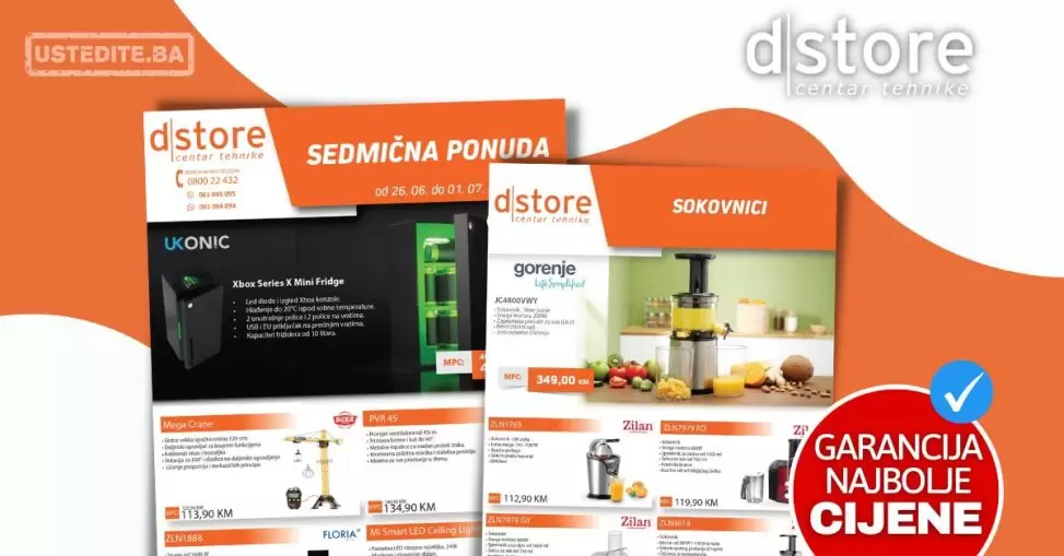 Dstore CENTAR TEHNIKE sedmična ponuda 26.6-1.7.2023.