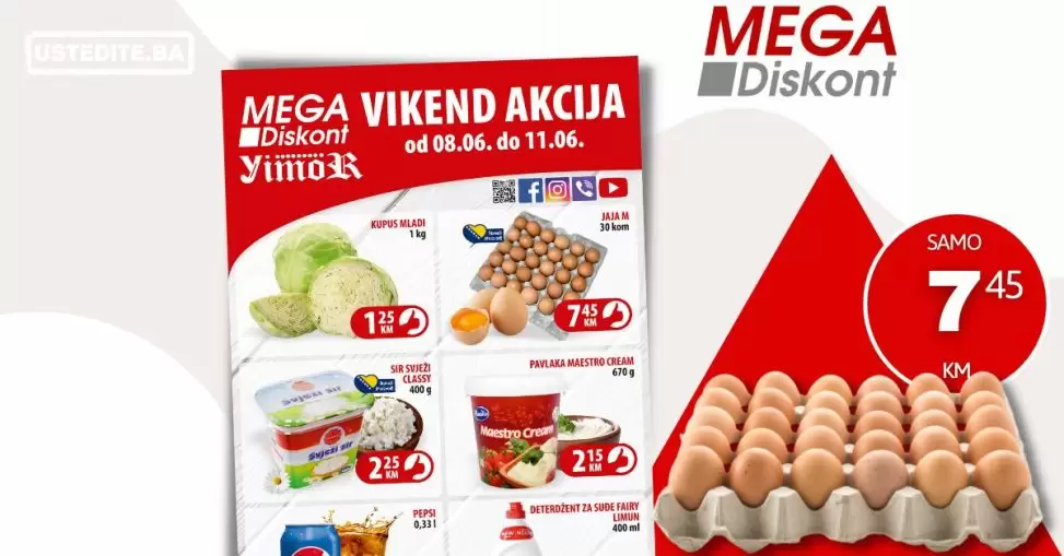 Mega Diskont vikend akcija 8-11.6.2023.