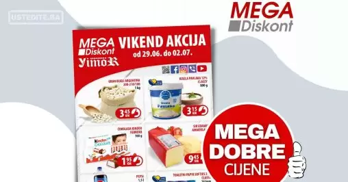 Mega Diskont vikend akcija 29.6-2.7.2023.