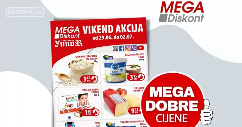 Mega Diskont vikend akcija 29.6-2.7.2023.