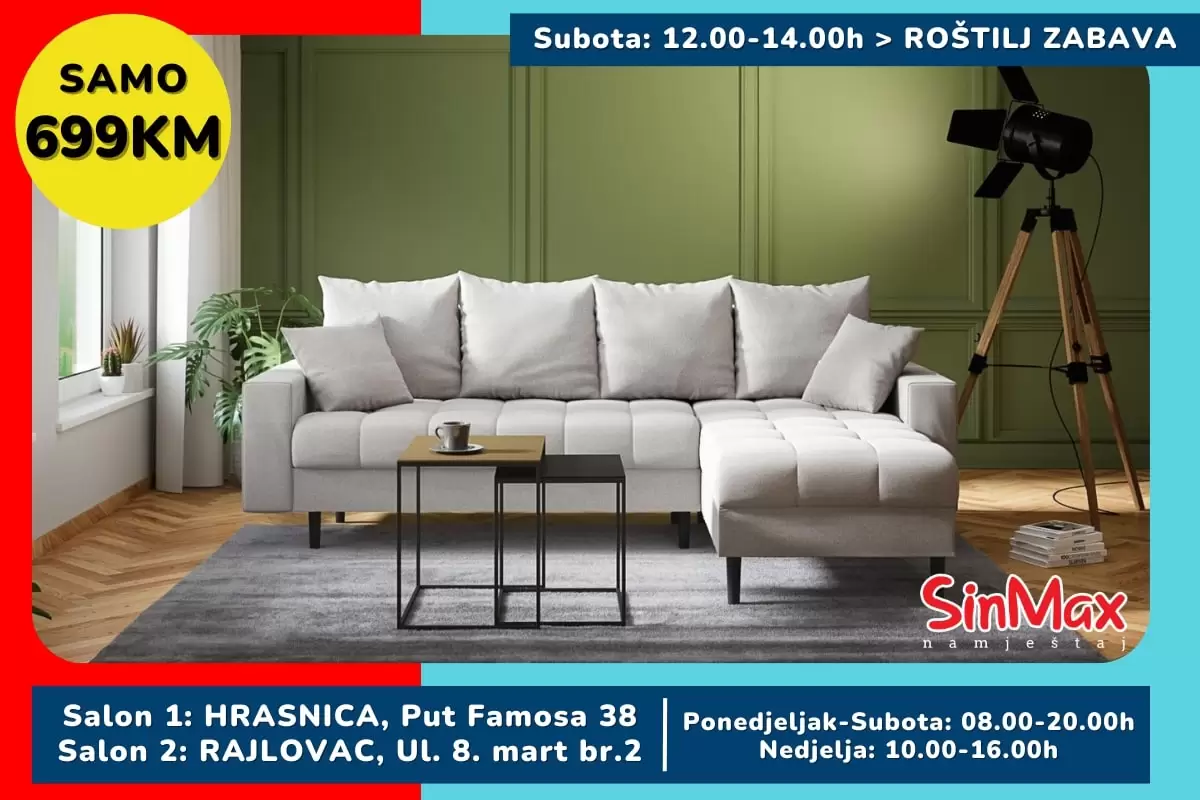 Sinmax namještaj ŠOKANTNO NISKE CIJENE