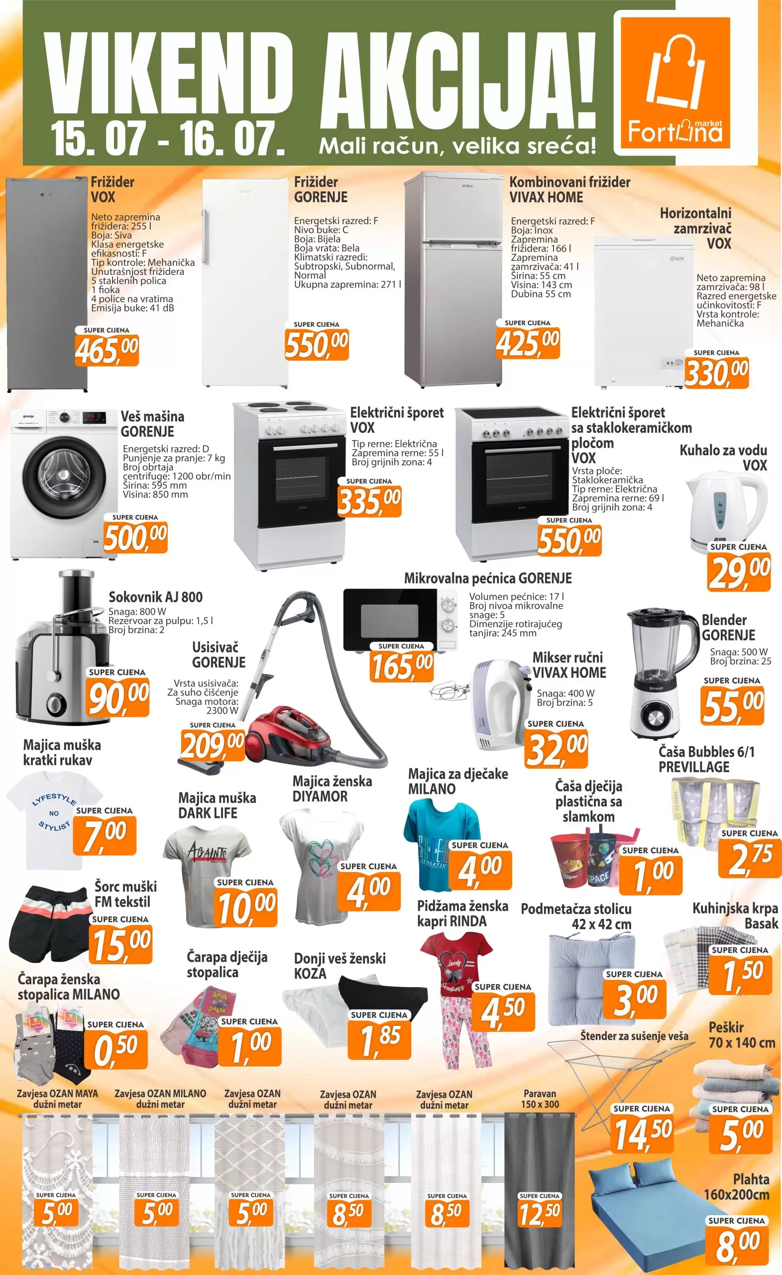 Fortuna vikend akcija 15-16.7.2023.