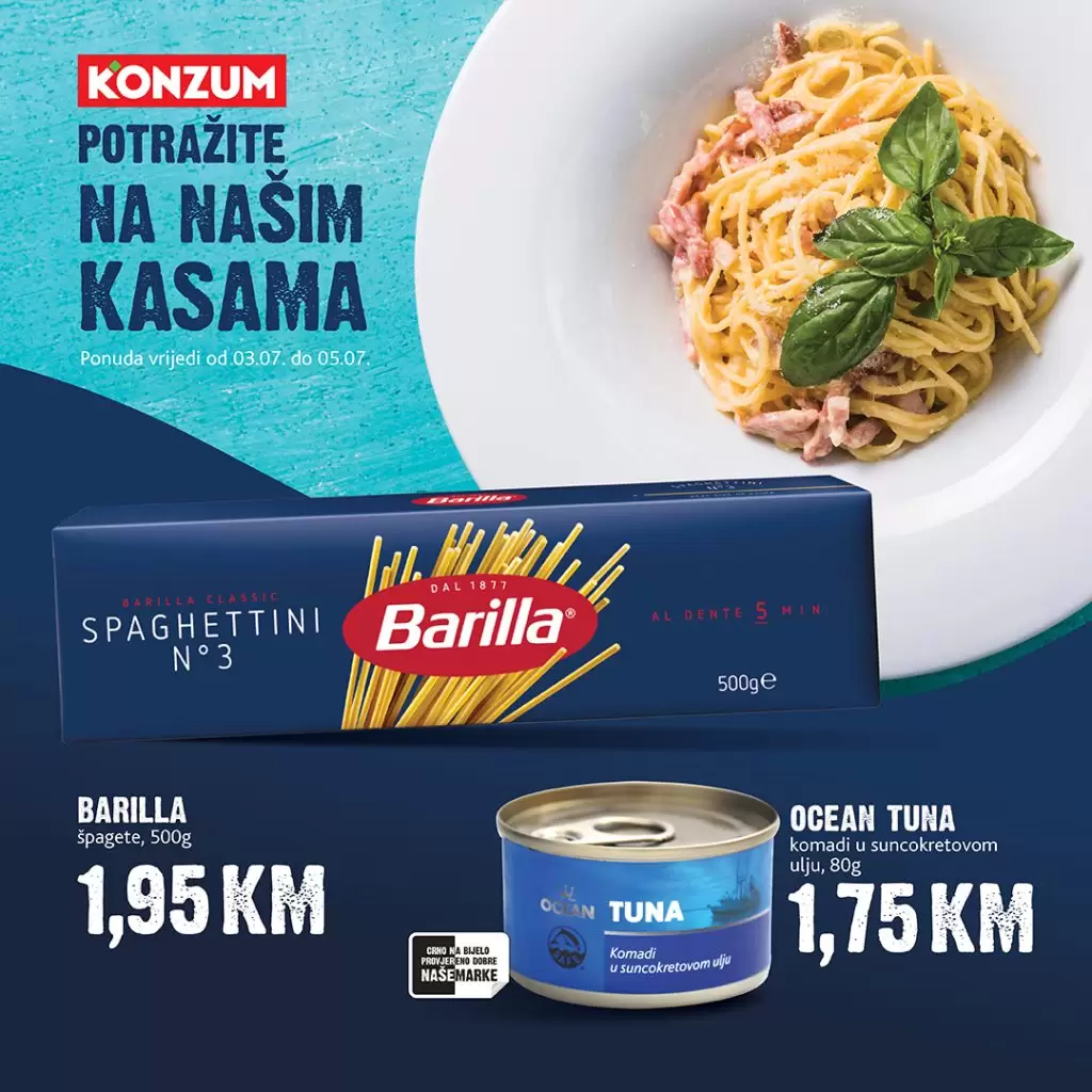 Konzum AKCIJA NA KASAMA 3-5.7.2023.