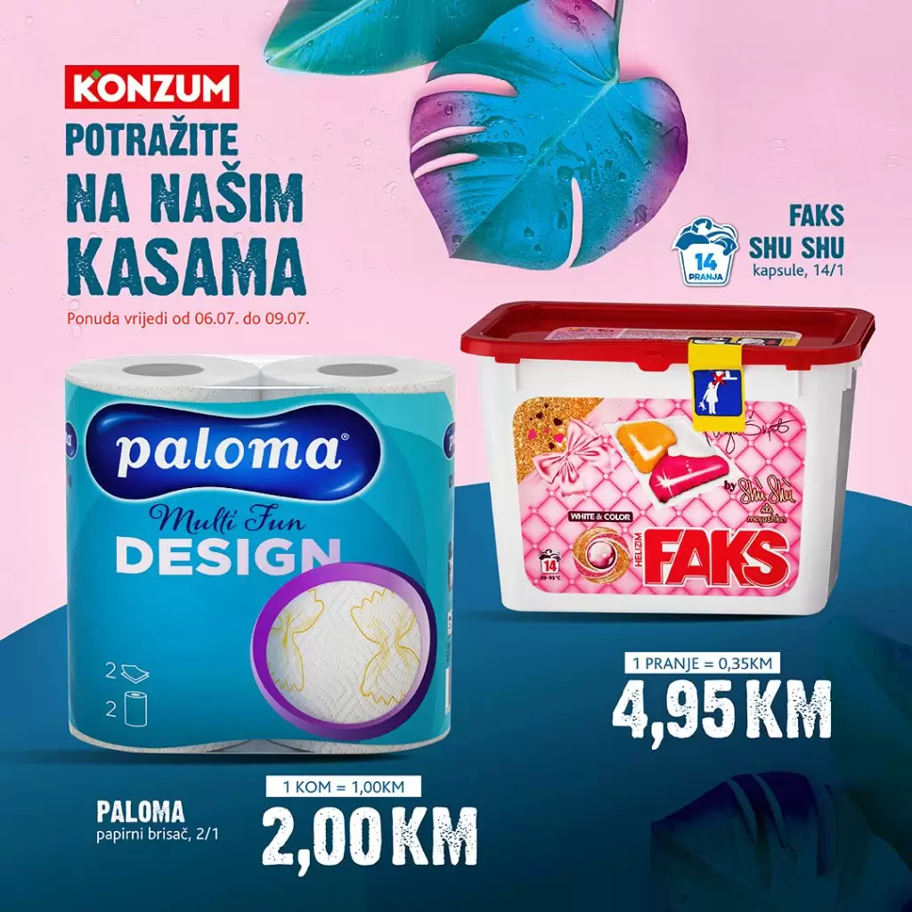 Konzum AKCIJA NA KASAMA 6-9.7.2023.