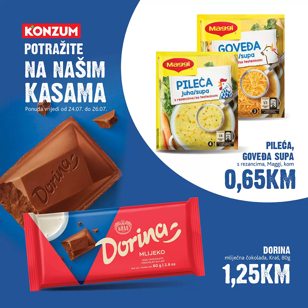 Konzum AKCIJA NA KASAMA 24-26.7.2023.