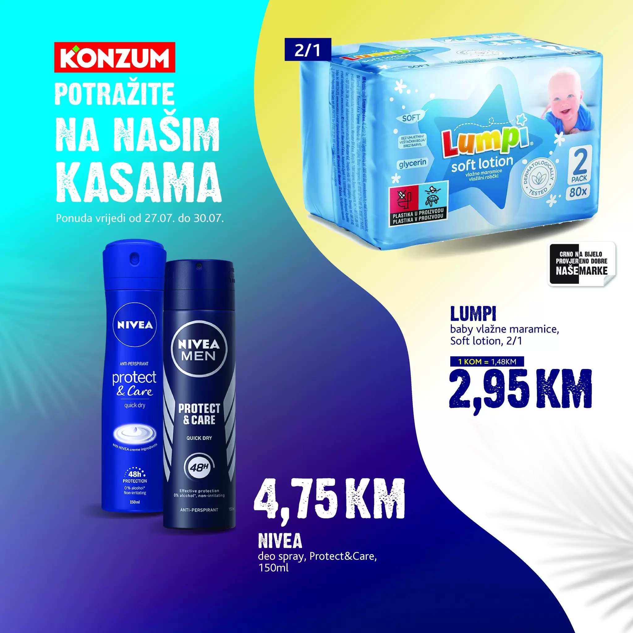 Konzum AKCIJA NA KASAMA 27-30.7.2023. 