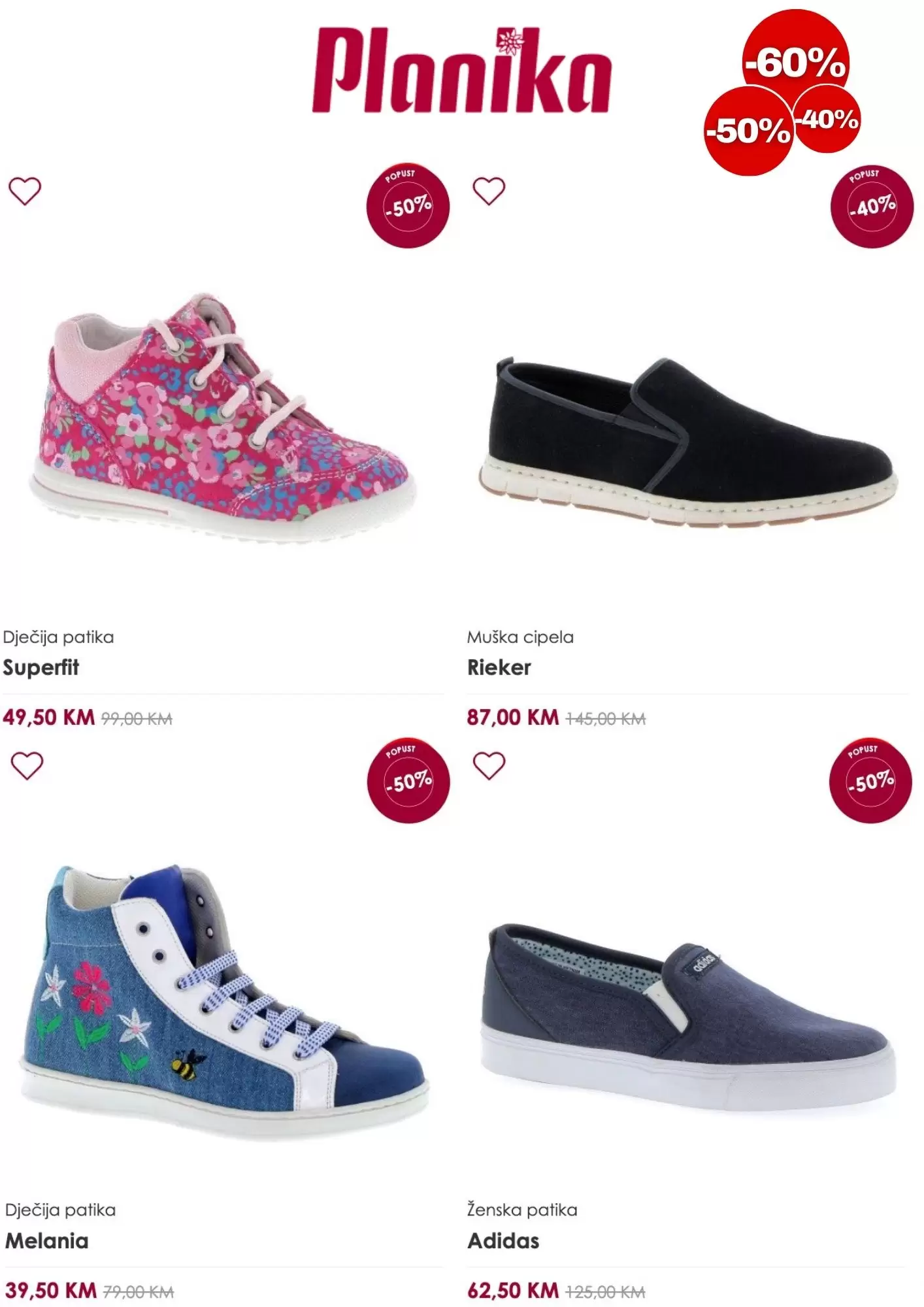 Planika SNIŽENJE 40%, 50%, 60%