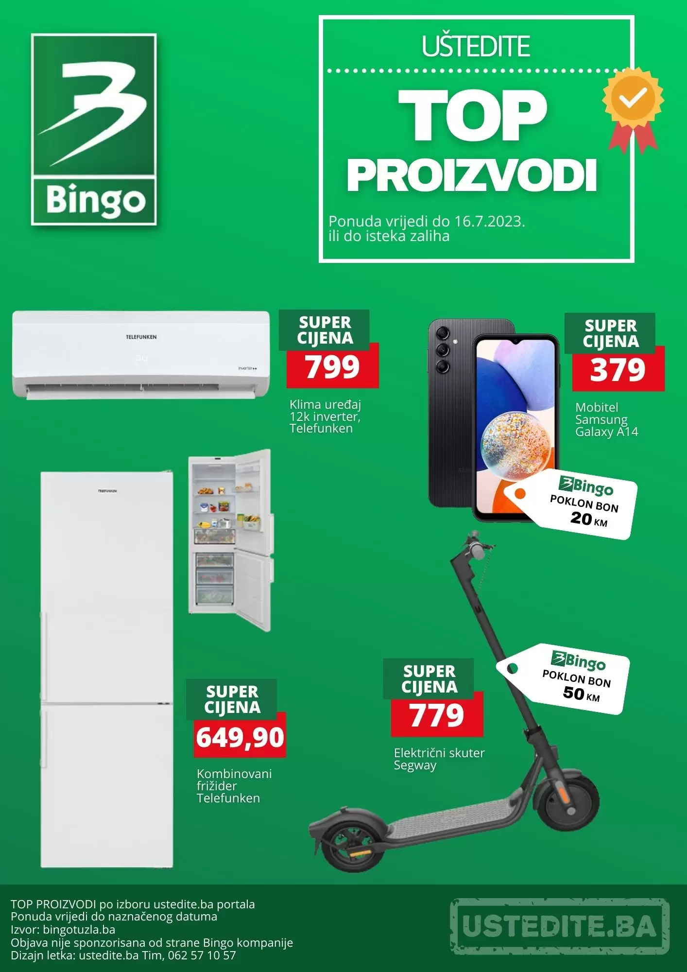 Bingo tehnika - SUPER CIJENE, POKLON BON, GARANCIJA - akcija do 16.7.2023.