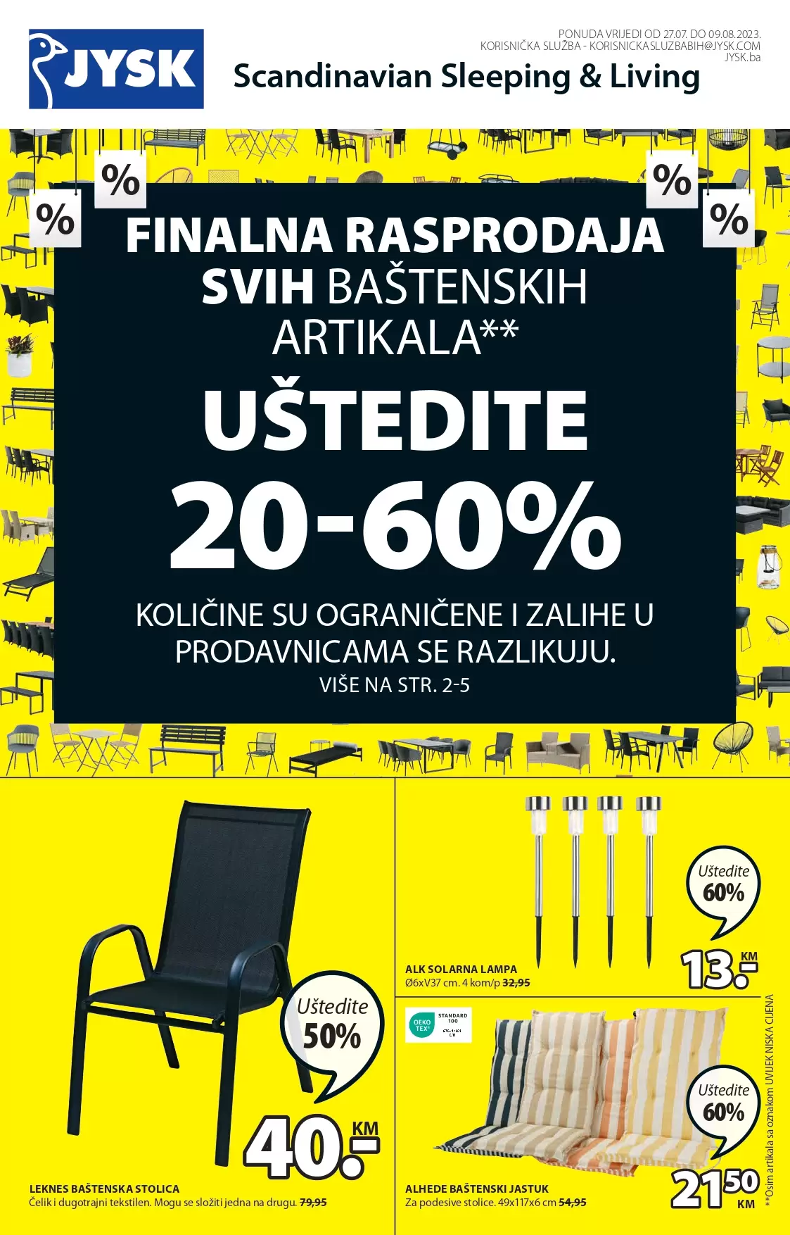 Jysk katalog FINALNA RASPRODAJA 27.7-9.8.2023.