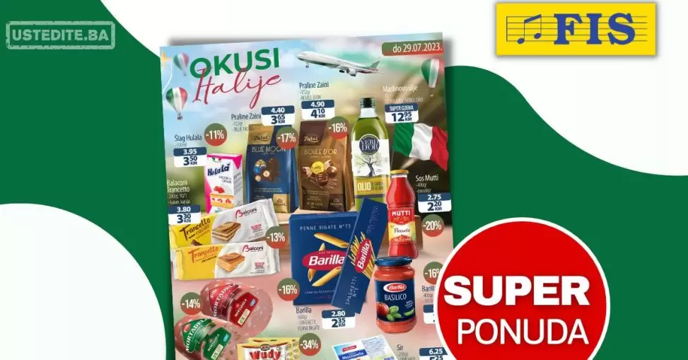 Fis katalog OKUSI ITALIJE - akcija do 29.7.2023.