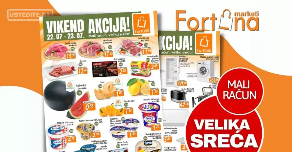 Fortuna vikend akcija 22-23.7.2023.