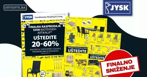 Jysk FINALNA RASPRODAJA do 9.8.2023.