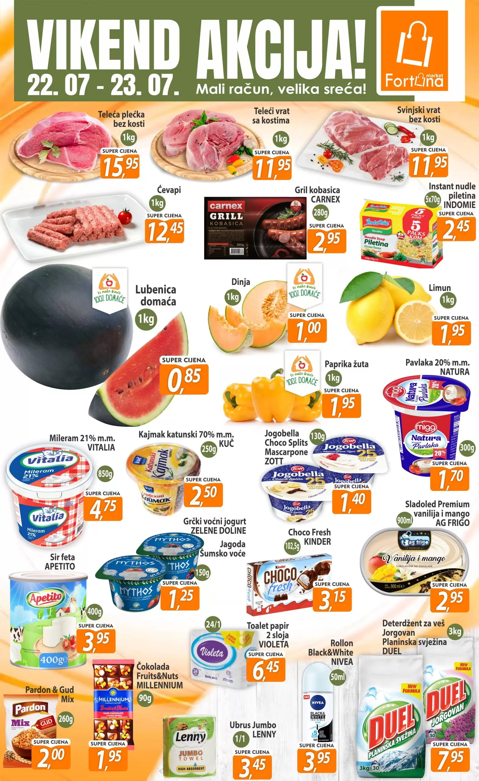 Fortuna vikend akcija 22-23.7.2023.