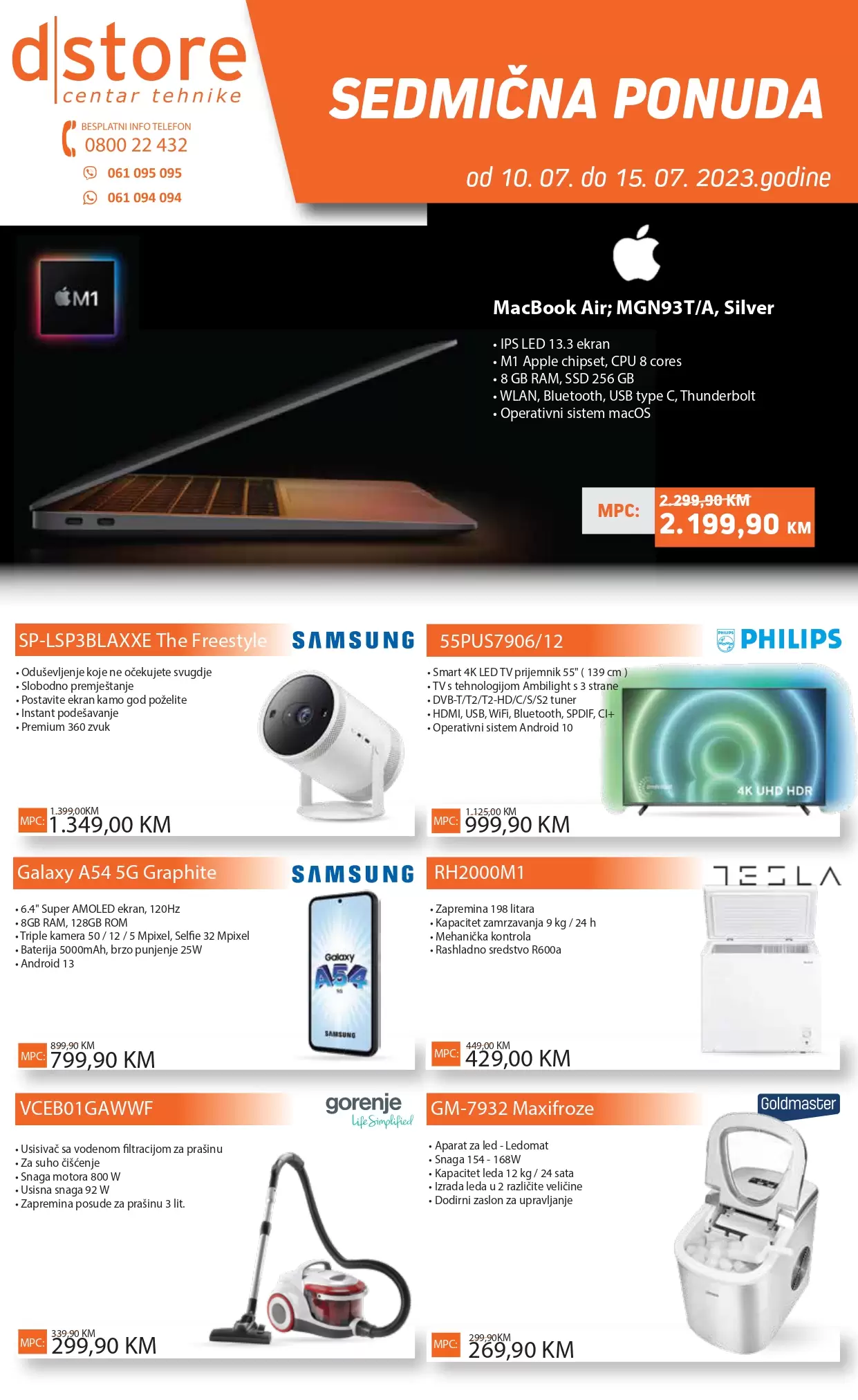 Dstore CENTAR TEHNIKE -sedmična AKCIJA 10-15.7.2023.